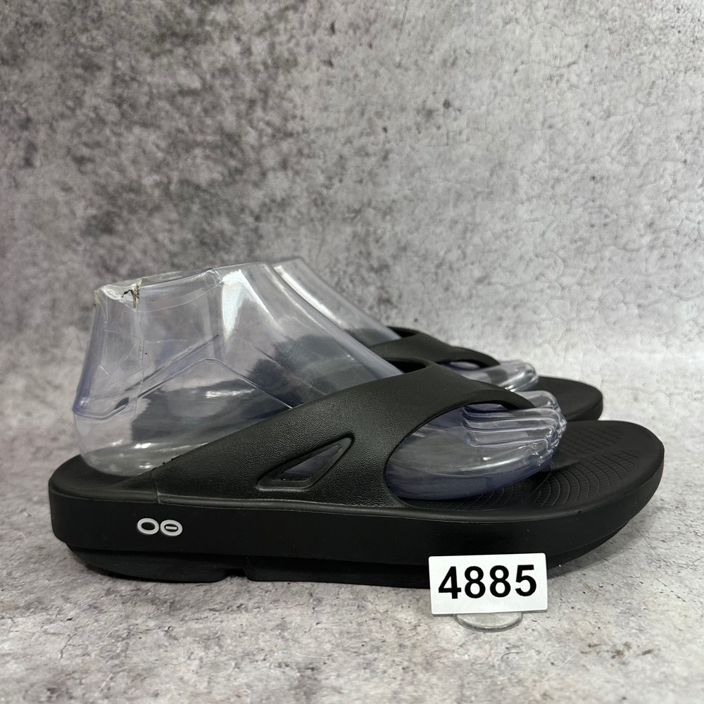 OOFOS OOriginal Sandals Womens 10 Mens 8 Black Recovery Thong Flip Flops Comfort
